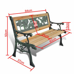 Children Garden Bench 84 cm Wood, image 5