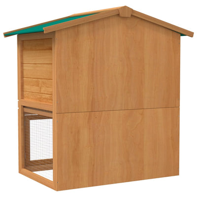 Outdoor Rabbit Hutch Small Animal House Pet Cage 3 Doors Wood