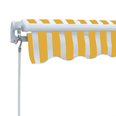 Awning Top Sunshade Canvas Yellow & White 3 x 2,5 m (not for individual sales)