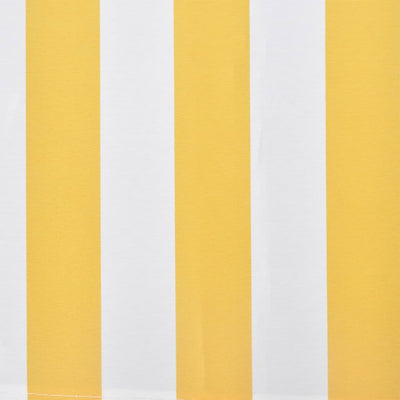 Awning Top Sunshade Canvas Yellow & White 3 x 2,5 m (not for individual sales)