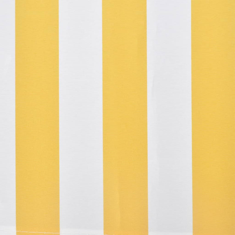 Awning Top Sunshade Canvas Yellow & White 3 x 2,5 m (not for individual sales)