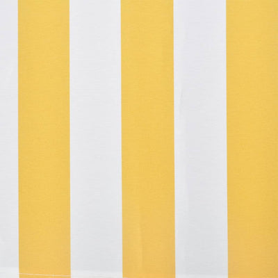 Awning Top Sunshade Canvas Yellow & White 4 x 3 m (not for individual sales)