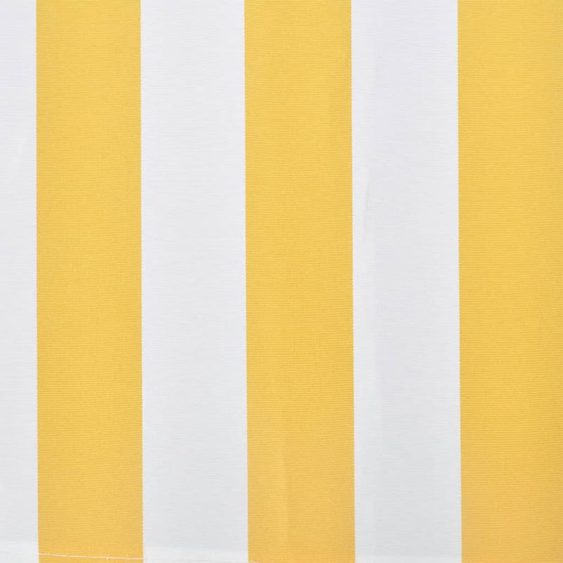 Awning Top Sunshade Canvas Yellow & White 4 x 3 m (not for individual sales)