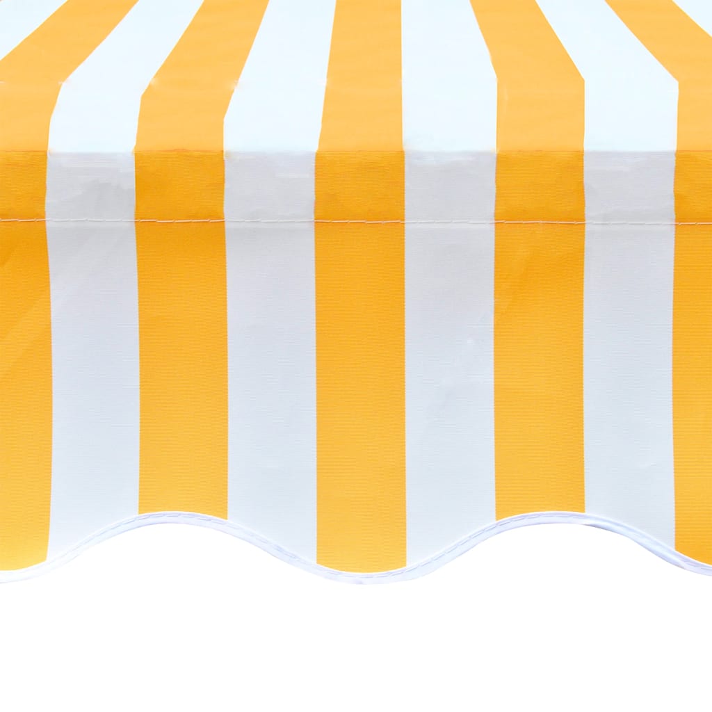 vidaXL Awning Replacement Fabric Yellow and White 300x250 cm Polyester 4