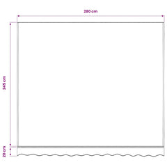 vidaXL Awning Replacement Fabric Yellow and White 300x250 cm Polyester 5