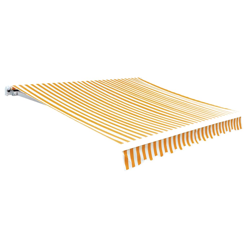 vidaXL Awning Replacement Fabric Yellow and White 400x300 cm Polyester 1
