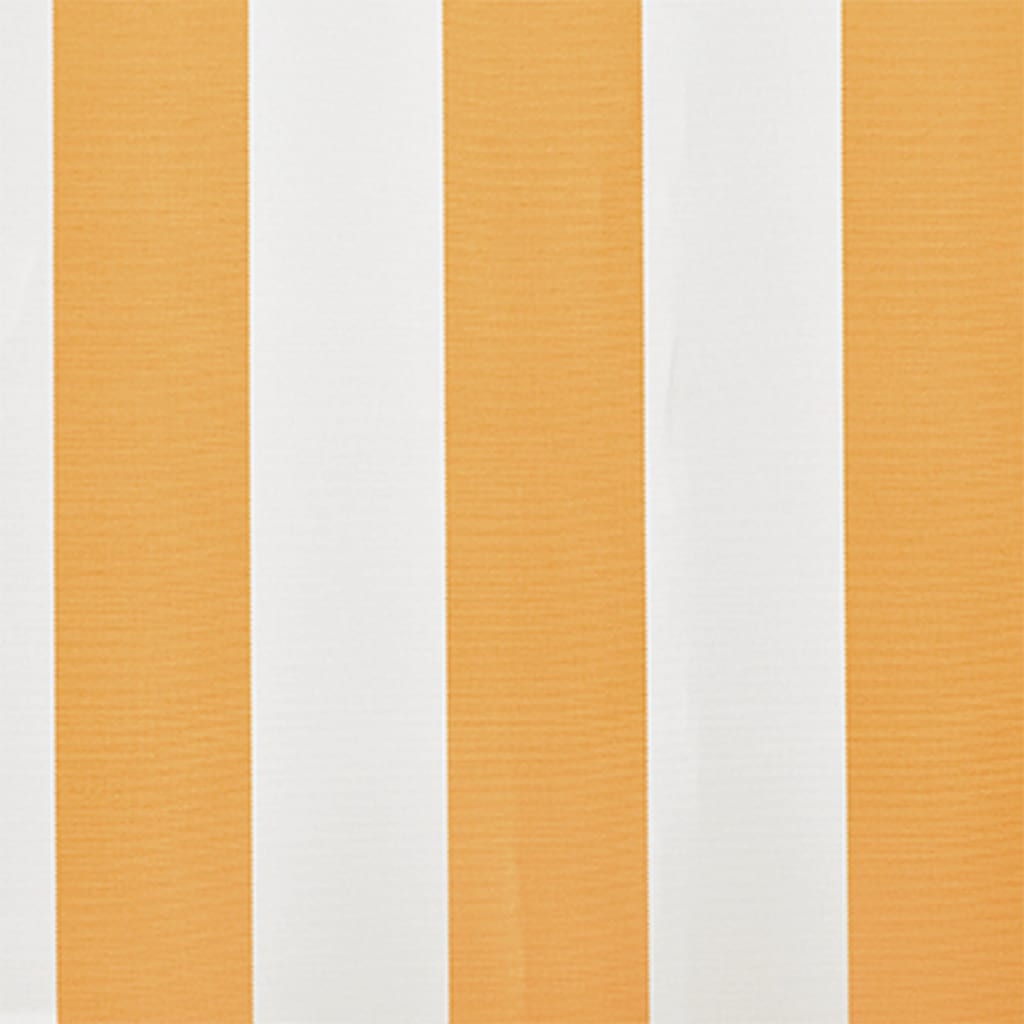 vidaXL Awning Replacement Fabric Yellow and White 600x300 cm Polyester 4