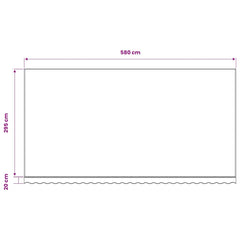 vidaXL Awning Replacement Fabric Yellow and White 600x300 cm Polyester 5