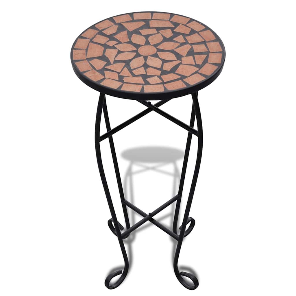 vidaXL Plant Stand | Terracotta and Black | Iron and Ceramic | Small | Durable 2