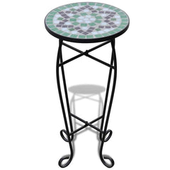 vidaXL Plant Stand | Green, white, black | Iron, ceramic | 30 cm diameter 2