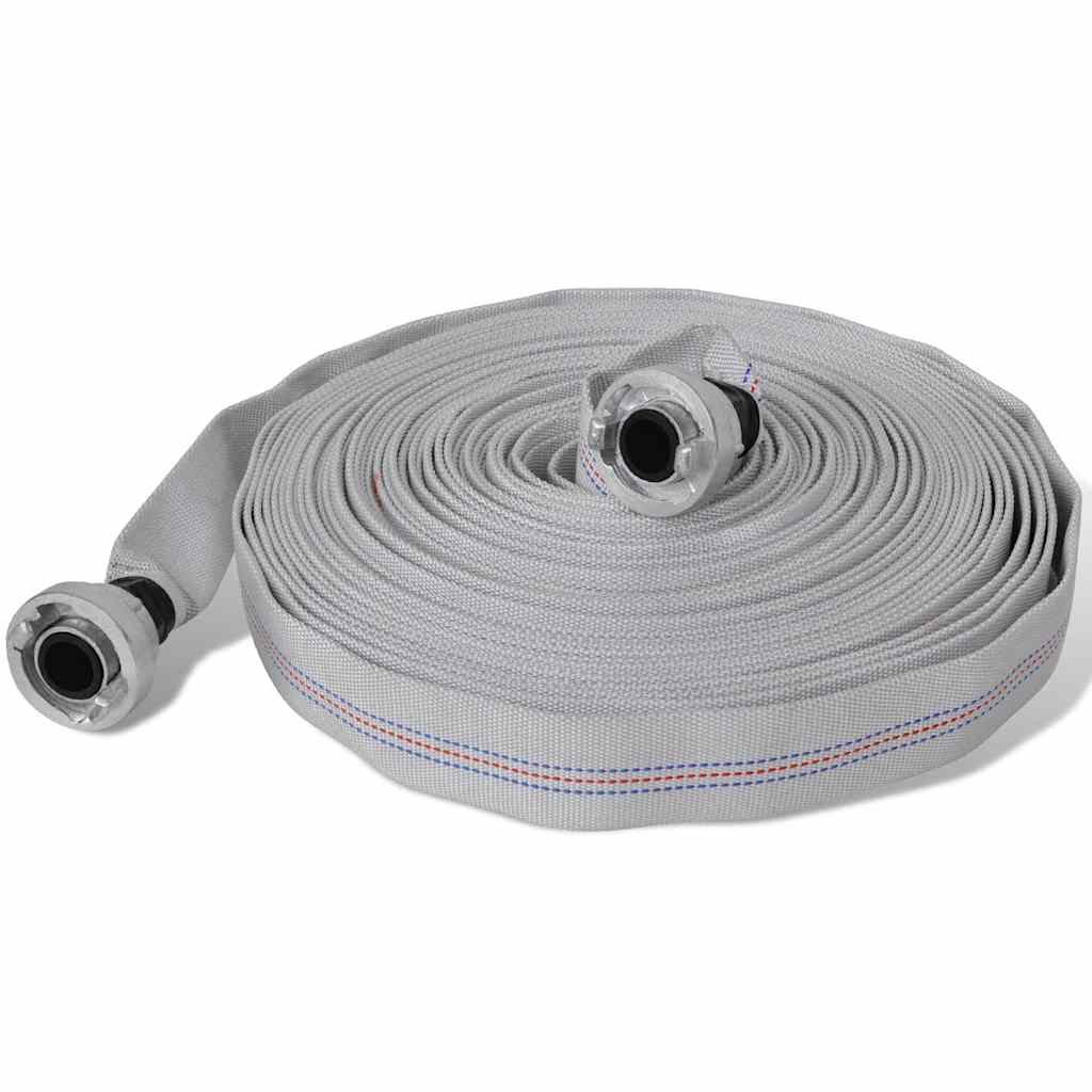 vidaXL Fire Hose Flat Hose 20 m with D-Storz Couplings 1 Inch 1