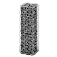 vidaXL Gabion Basket with Lids Galvanised Wire 100 x 30 x 30 cm 2