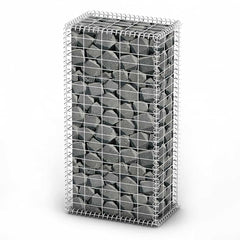 vidaXL Gabion Basket with Lids Galvanised Wire 100 x 50 x 30 cm 2