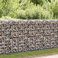vidaXL Gabion Basket with Lids Galvanised Wire 100 x 50 x 30 cm 1