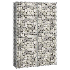 vidaXL Gabion Basket with Lids Galvanised Wire 150 x 100 x 30 cm 4