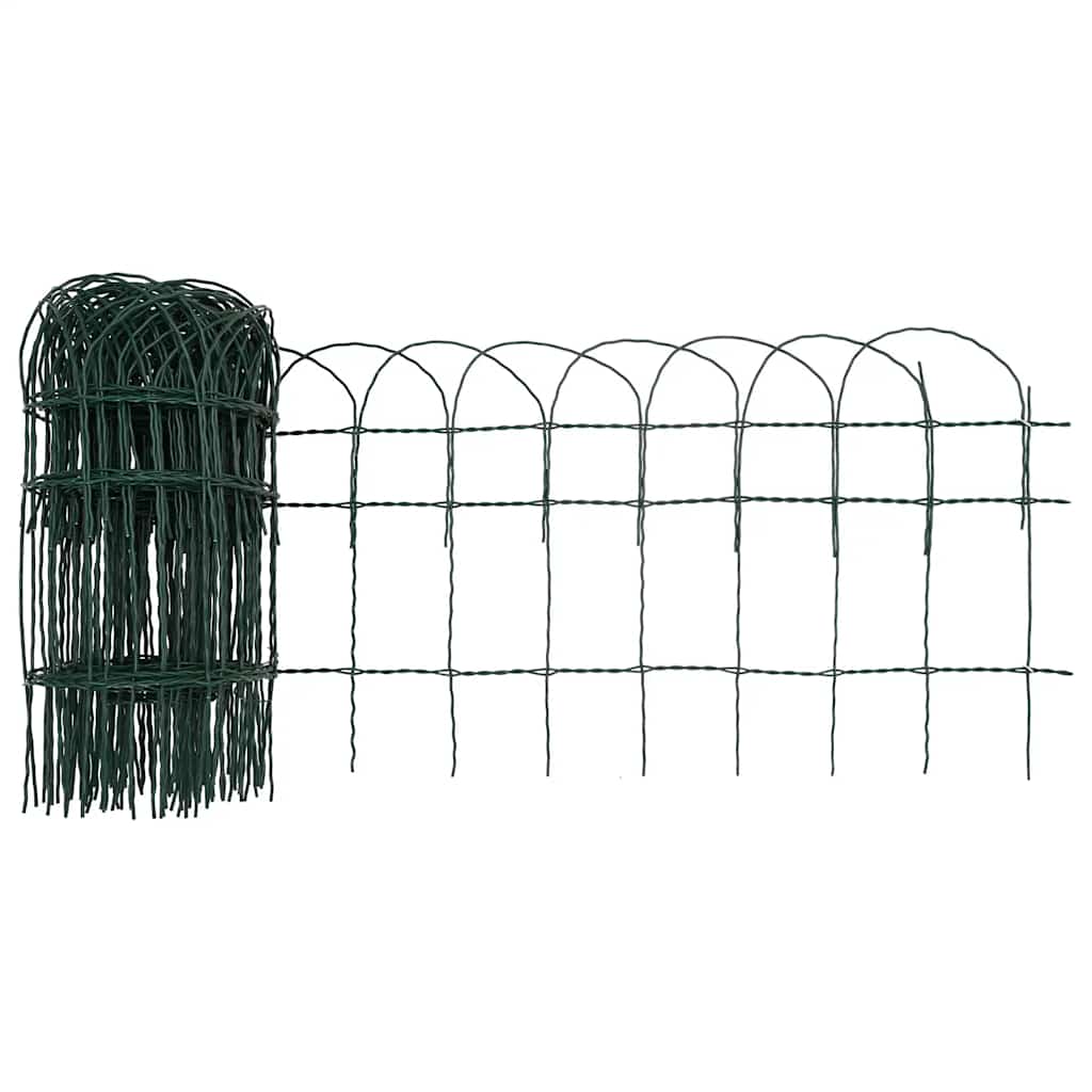 vidaXL Garden Border Fence Powder-coated Iron 25x0.4 m 4