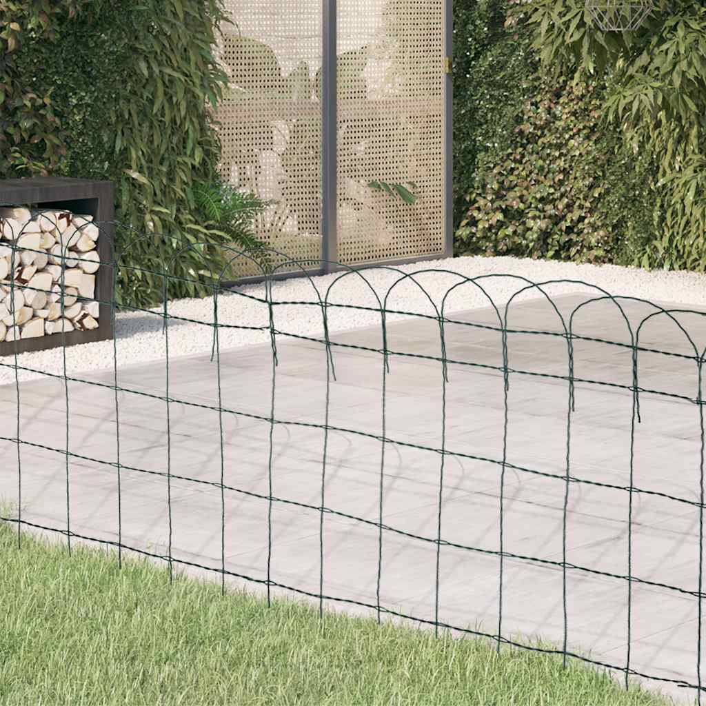 Garden Border Fence Powder-coated Iron 10x0,4 m 0.65 m