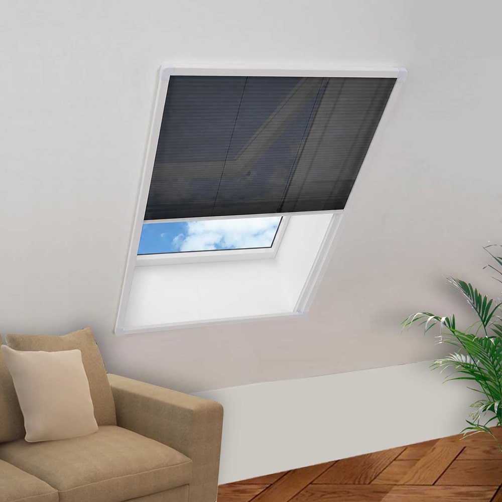 Plisse Insect Screen for Windows Aluminium White 160 cm