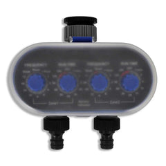 vidaXL Garden Electronic Automatic Water Timer Irrigation Timer Double Outlet 2