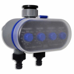 vidaXL Garden Electronic Automatic Water Timer Irrigation Timer Double Outlet 3