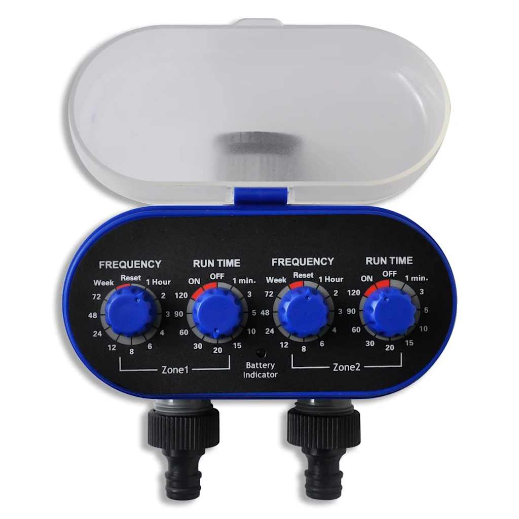 vidaXL Garden Electronic Automatic Water Timer Irrigation Timer Double Outlet 4
