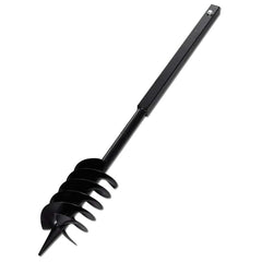 vidaXL Ground Drill with Handle Auger Bit 150 mm Three Spirals Steel Black 3