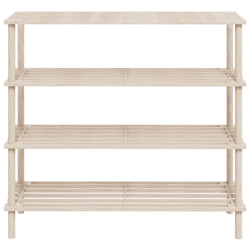 vidaXL 4-Tier Shoe Racks 2 pcs Solid Fir Wood 4