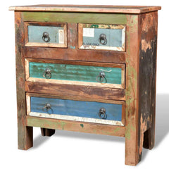 vidaXL Reclaimed Cabinet Solid Wood with 4 Drawers 4