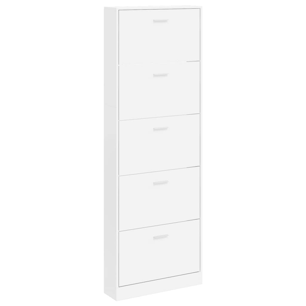 vidaXL Shoe Cabinet | White | Engineered wood, plastic, aluminium alloy | Medium 2