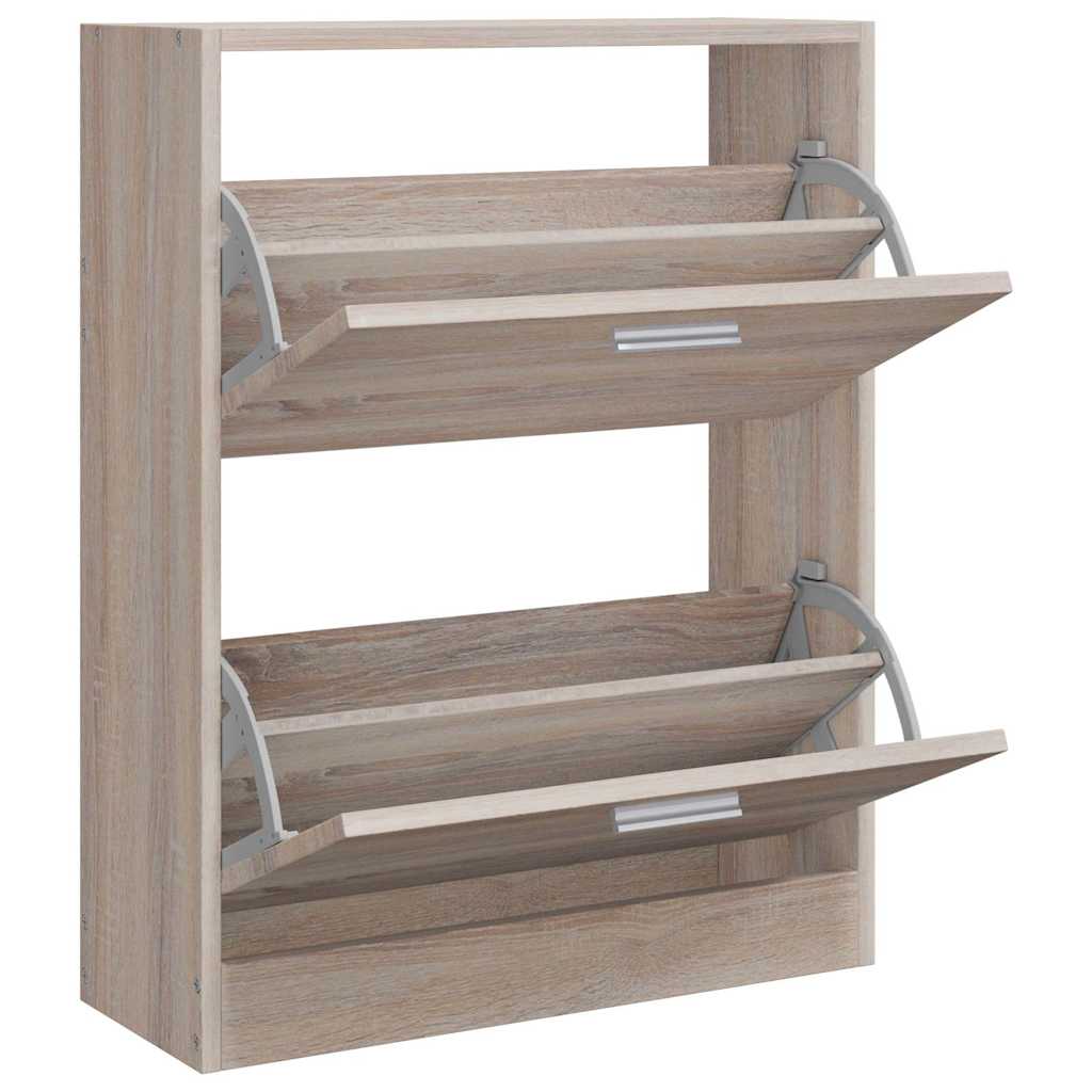 vidaXL Shoe Cabinet | Oak | Engineered wood, Plastic, Aluminium alloy | Medium 3