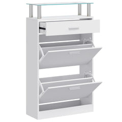 vidaXL Shoe Cabinet | White | Engineered Wood | Medium | Shoe Cabinet 3