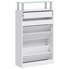vidaXL Shoe Cabinet | White | Engineered Wood | Medium | Shoe Cabinet 6