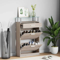 vidaXL Shoe Cabinet | Oak | Engineered wood | Medium | Shoe Cabinet 1