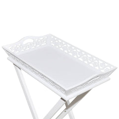 vidaXL Side Table | White | MDF and Solid Pine wood | Compact | Detachable 6