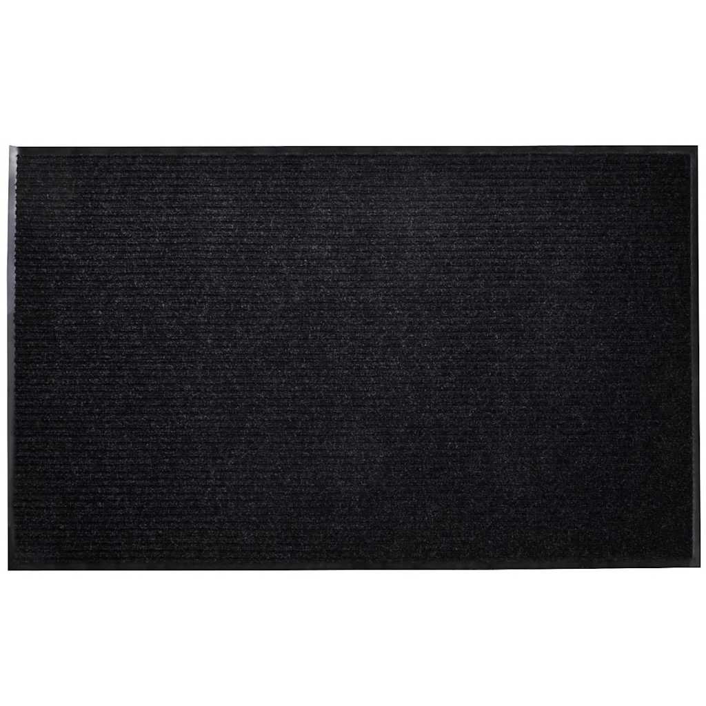 vidaXL Door Mat Black 90 x 150 cm PVC 1