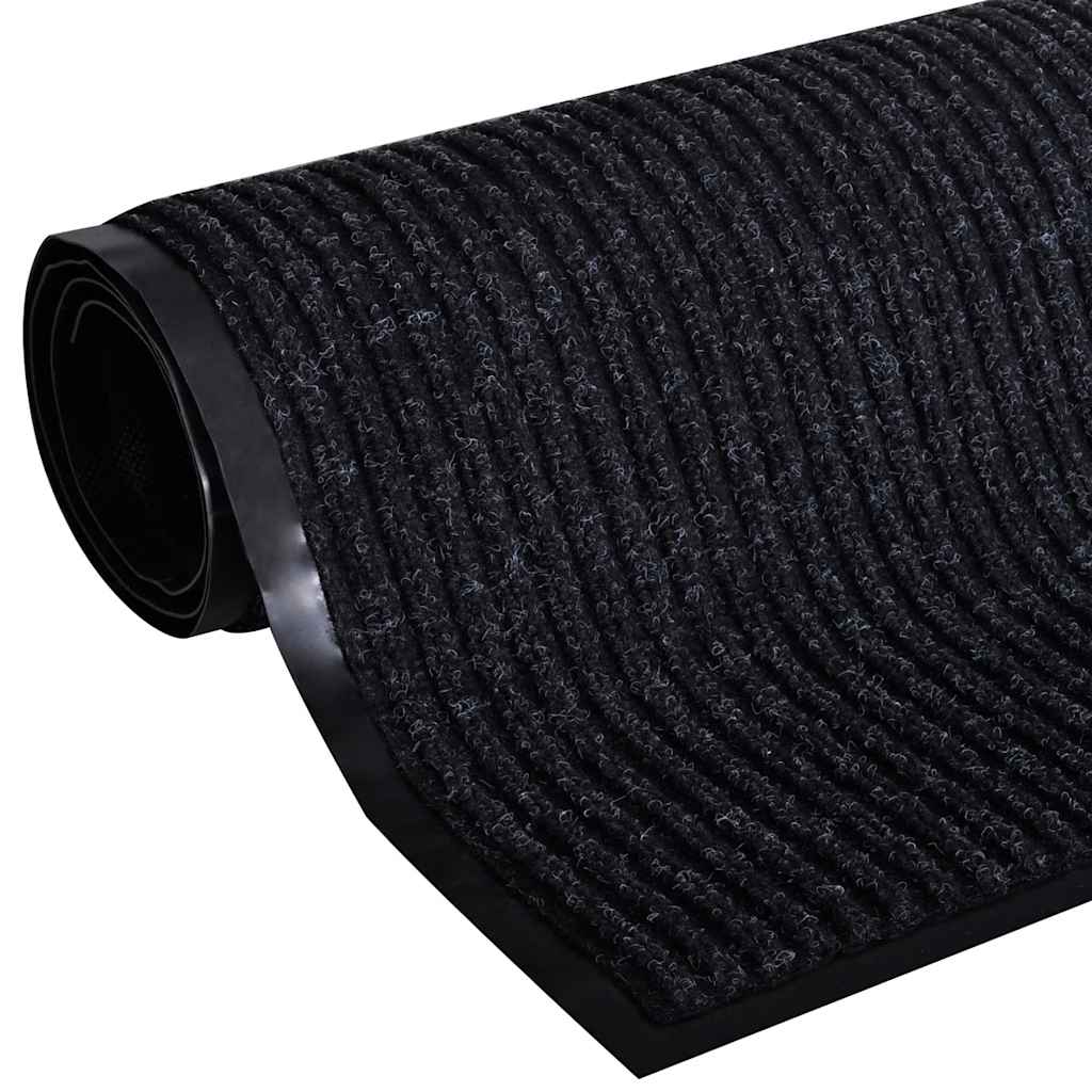 vidaXL Door Mat Black 90 x 150 cm PVC 2