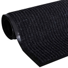 vidaXL Door Mat Black 90 x 150 cm PVC 2