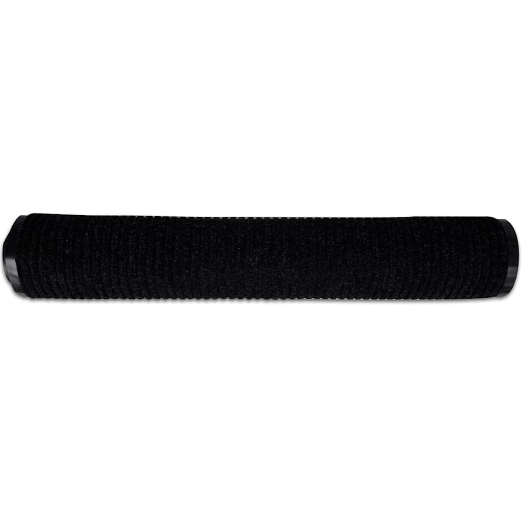 vidaXL Door Mat Black 90 x 150 cm PVC 4