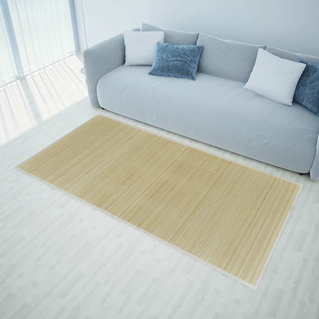 vidaXL Rectangular Bamboo Rug