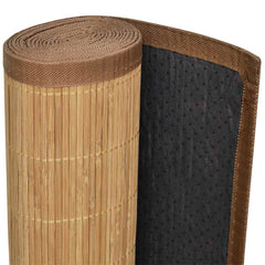 vidaXL Rug | Brown | Bamboo top + polypropylene edges | 80 x 300 cm | Non-slip 5