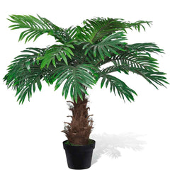 vidaXL Artificial Plant | Green | Plastic | Medium | Decorative Inlays 1