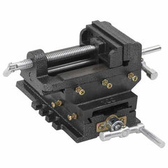 141312 vidaXL Manually Operated Cross Slide Drill Press Vice 78 mm 1