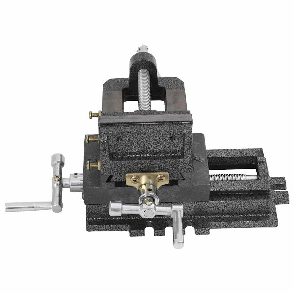 141312 vidaXL Manually Operated Cross Slide Drill Press Vice 78 mm 4