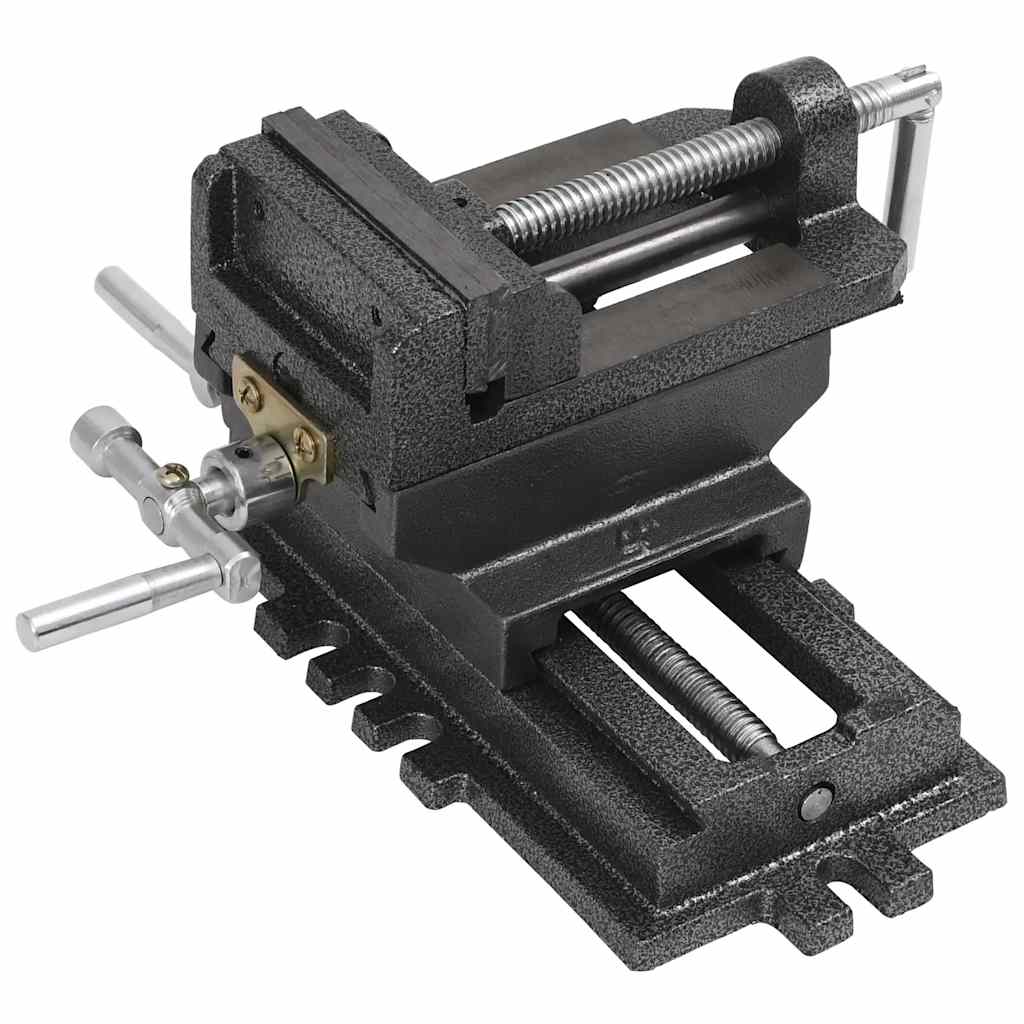 141312 vidaXL Manually Operated Cross Slide Drill Press Vice 78 mm 3