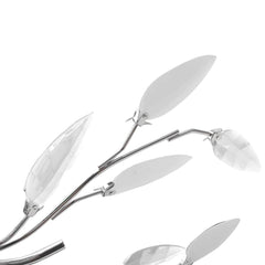 241476 Transparent & White Ceiling Lamp with Acrylic Crystal Leaf Arms for 5 E14 Bulbs 4