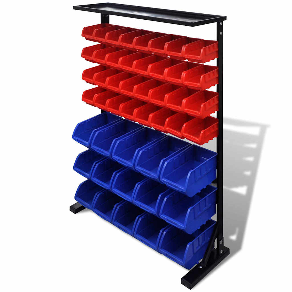 vidaXL Blue & Red Garage Tool Organiser 1