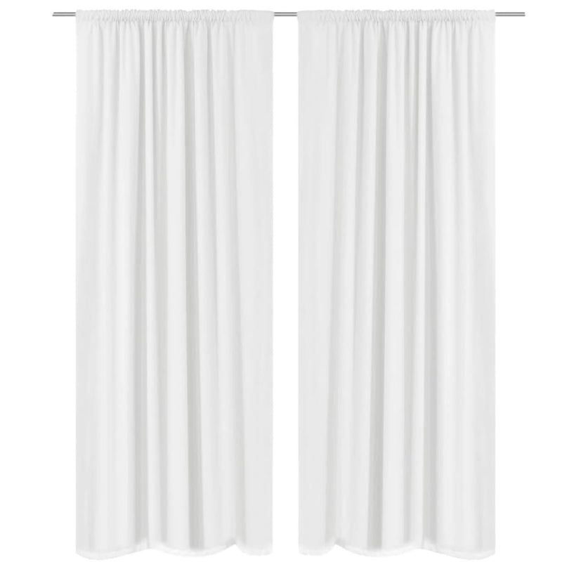 2 cortinas opacas blancas de doble capa que ahorran energía, 140 x 245 cm