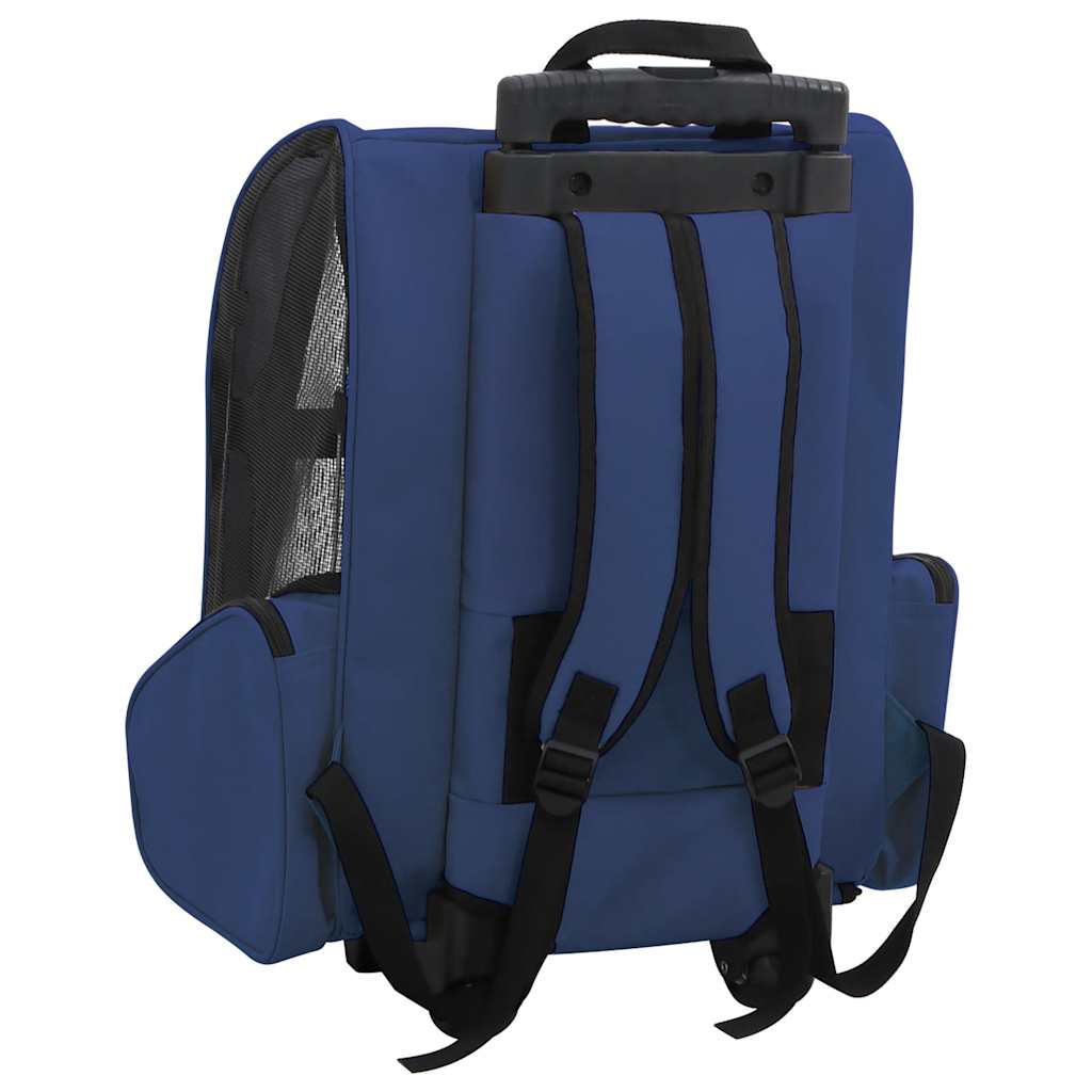 Foldable Multipurpose Pet Trolley Width 40 cm Blue