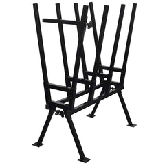 vidaXL Black Powder-Coated Saw Horse for Woodworking 1