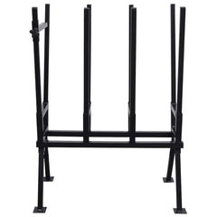 vidaXL Black Powder-Coated Saw Horse for Woodworking 2